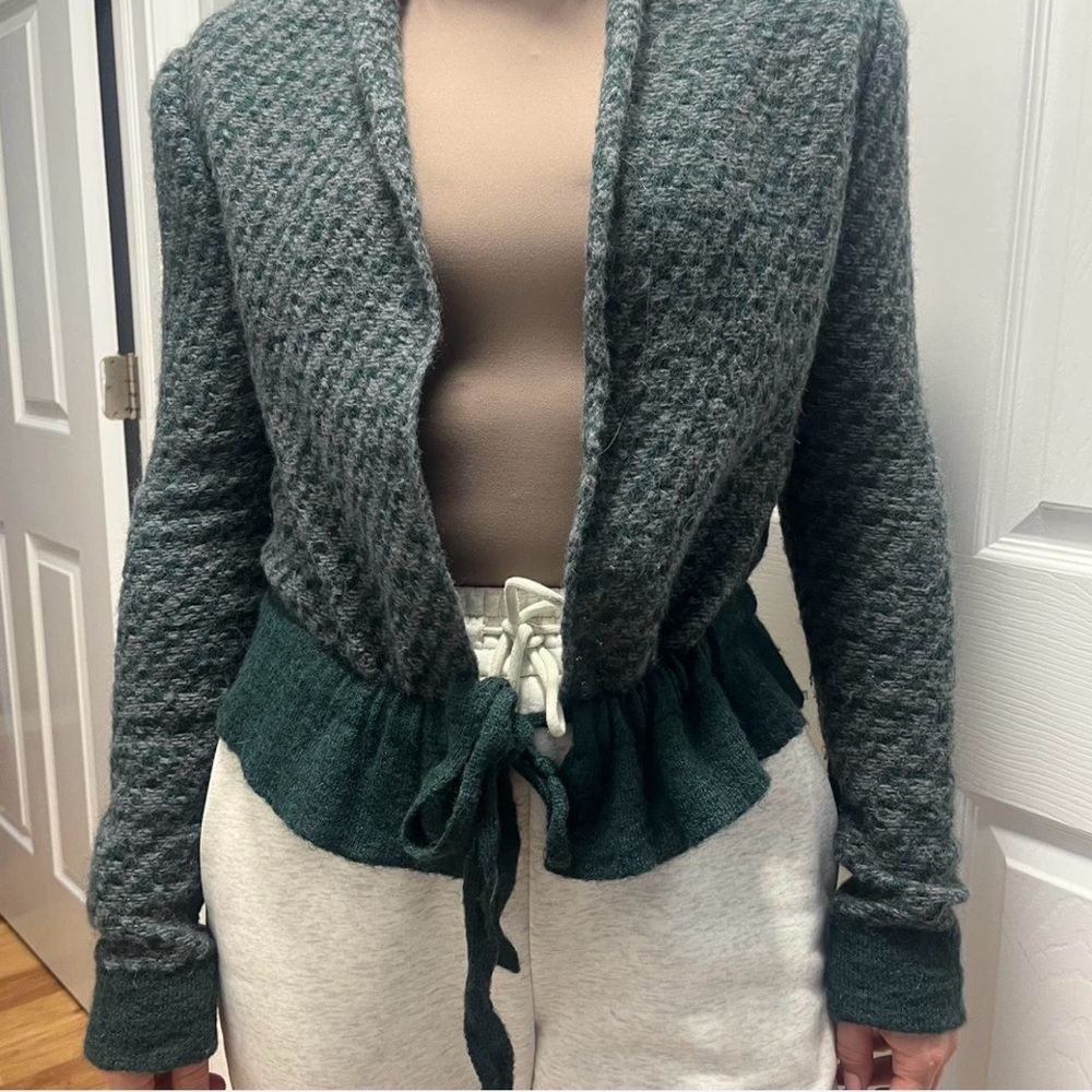 Emporio Armani Textured Green Cardigan